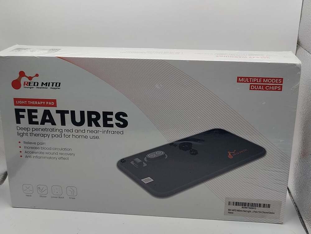 Red Mito 660nm Red Light Therapy Pad with Dual Chips and Multiple Modes